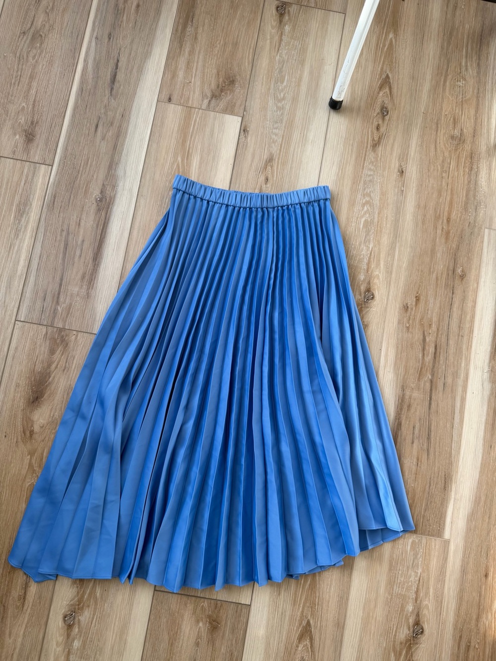 Pleated Midi Skirt in Cornflower Blue